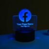 Customizable Facebook Logo Design Acrylic Multicolor Night
