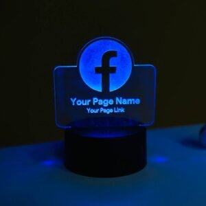 Customizable Facebook Logo Design Acrylic Multicolor Night