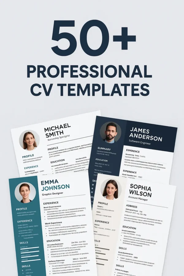 50+ Professional CV Templates