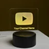 Customizable Youtube Logo Design Acrylic Multicolor Night Lamp Price In BD