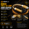 KIN KY-170 Premium Type-C to 3.5mm Audio Adapter | Best Converter for Gaming