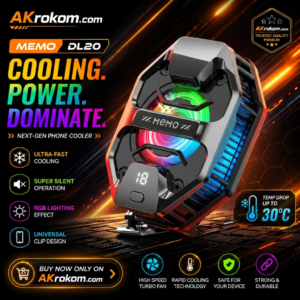 Memo DL20 27W AI Phone Cooler with Digital Display | Best Gaming Cooler in BD